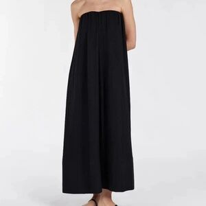 Dissh Shaniya Black Strapless Midi Dress Size US 6